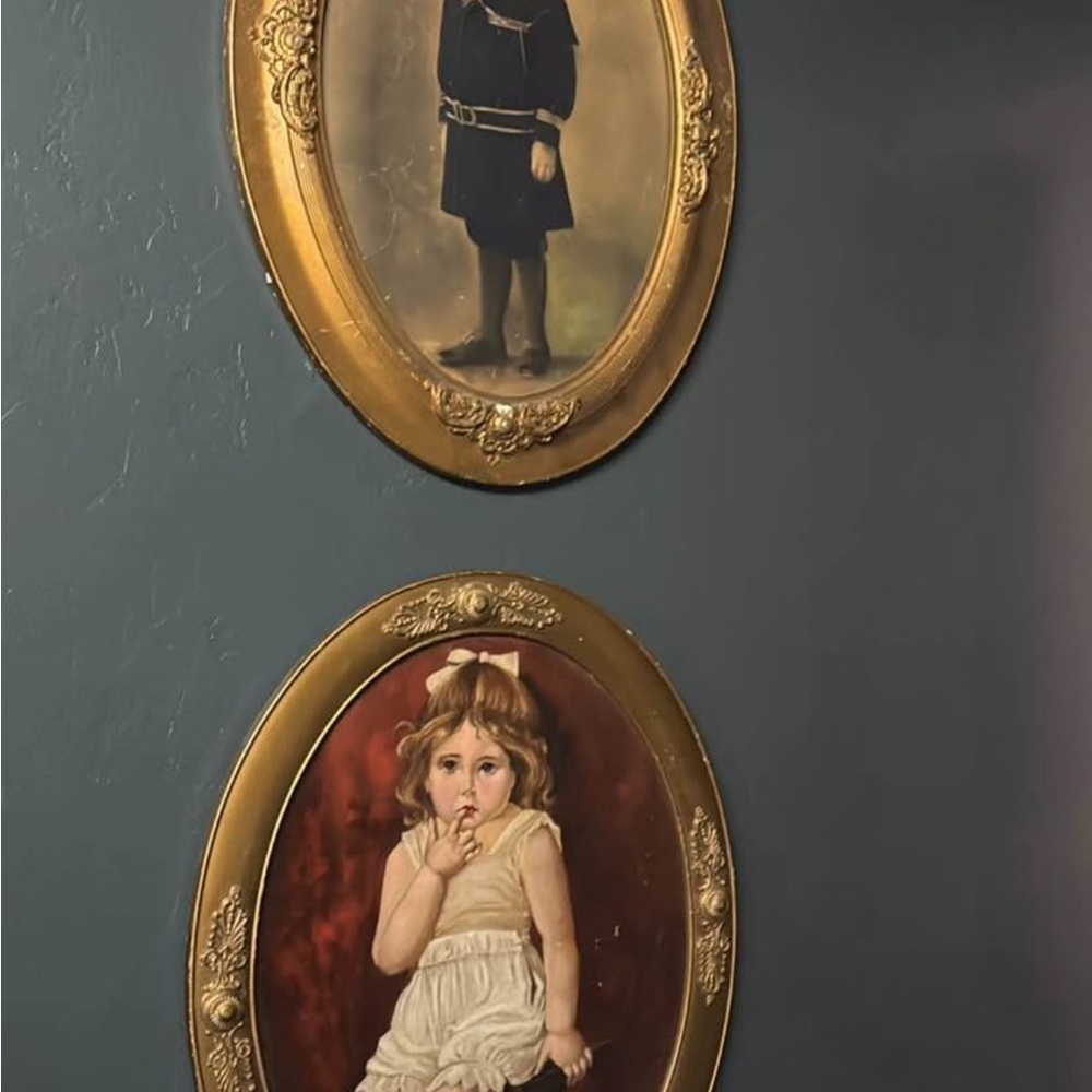 Vintage Oval Framed Portraits no glass